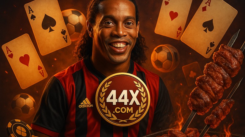 Ronaldinho Gaúcho sorrindo, analogia a uma aposta inteligente e calculada.